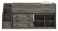 Frandern Twin Loft  Bed with Bookcase and Drawer Storage