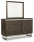 Arkenton King Panel Bed with Mirrored Dresser, Chest and Nightstand
