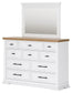 Ashbryn Queen Panel Storage Bed with Mirrored Dresser and Nightstand