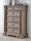 Blairhurst King Panel Bed with Mirrored Dresser, Chest and Nightstand