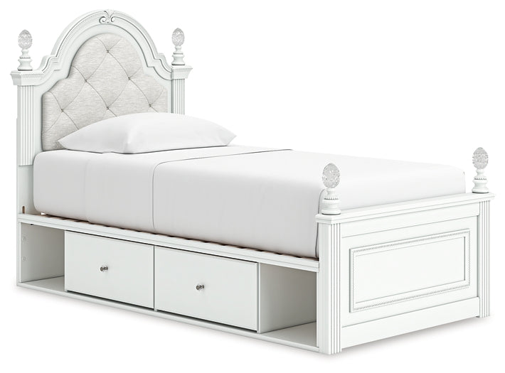 Kozlani Twin Upholstered Panel Storage Bed