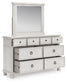 Rowlenstown California King Poster Bed, Dresser, Mirror and Nightstand