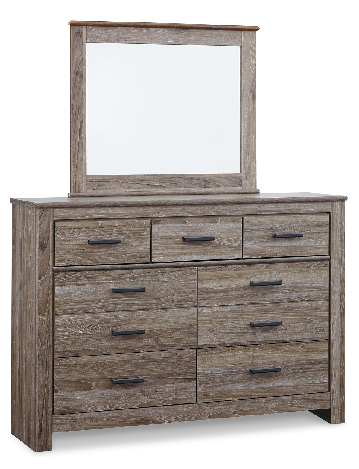 Zelen / Panel Headboard With Mirrored Dresser, Chest And Nightstand