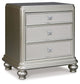 Coralayne Full Upholstered Bed with Mirrored Dresser, Chest and 2 Nightstands
