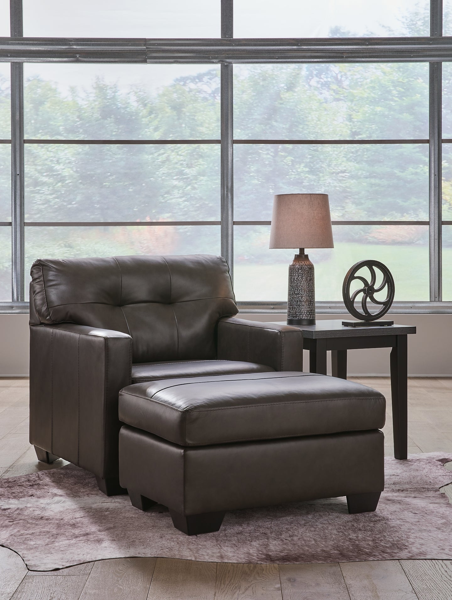 Belziani Chair and Ottoman