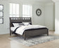 Montillan King Panel Bed with Mirrored Dresser, Chest and Nightstand